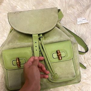 Vintage Gucci suede leather Backpack